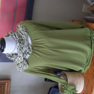 Fern Green Tunic/ matching scarf